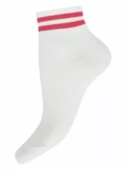 Носки женские лаки сокс р.23-25 белый/красный нжг-0099