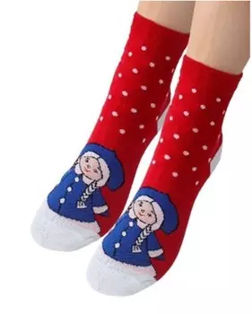 Носки женские тач р.23-25 снегурочка красный 1935