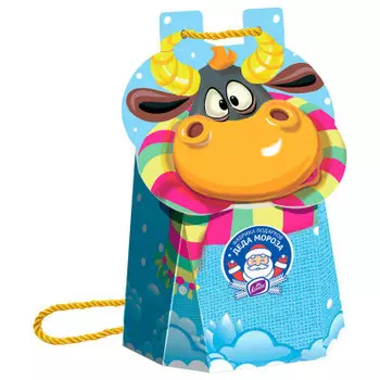 Новогодний подарок рюкзачок-бычок 500 г конти