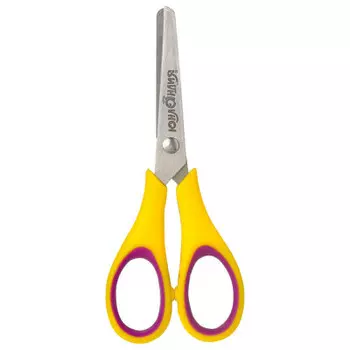 Ножницы 125мм Юнландия воздушный змей желто-фиолетовый 236783