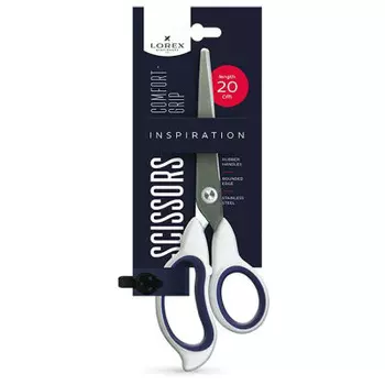 Ножницы Lorex 200мм офисные черно-красные ручки