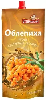 Облепиха буздякский 280 г с сахаром дой-пак