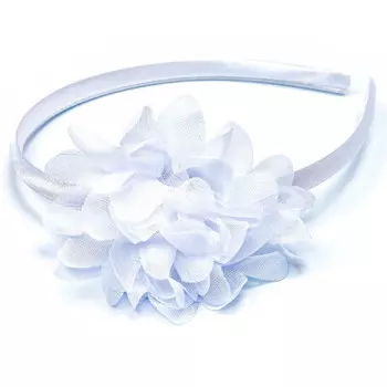 Ободок цветок белый 1092