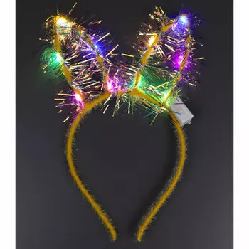 Ободок карнавальный светящиеся ушки ну-2496