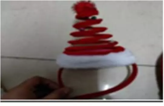 Ободок новогодний колпак пружинка