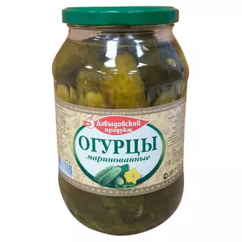 Огурцы Давыдовский продукт маринованные 950г твист ст/б