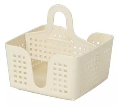 Органайзер 15*15*16см Violet лофт с перегородкой переносной слоновая кость v430026