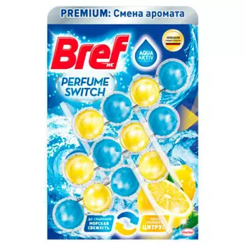 Освежитель для унитаза Bref Perfume Switch 3*50г морская свежесть-цитрус