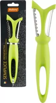 Овощечистка 18*4, 3*2.4 см маллони семплис 2 вертикальных лезвия пластиковая ручка