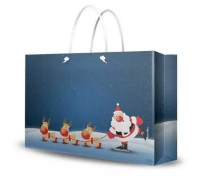 Пакет бумажный подарочный 40*30*12 см пак групп новый год 5491