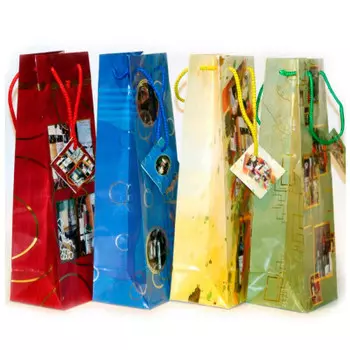 Пакет подарочный нг дед мороз 36х12,8х8,4 3d с62