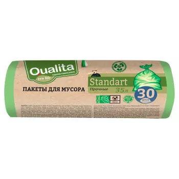 Пакеты для мусора куалита 35 л 30 шт эко лайф стандартные