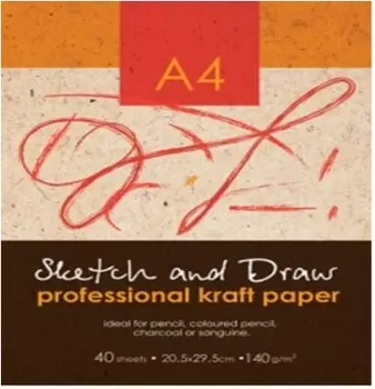 Папка для рисования и эскизов кройтер 40 л а4 крафт 05572