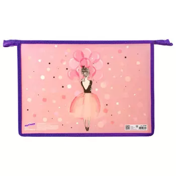 Папка для тетрадей а4 Юнландия 1 отделение баллет на молнии 229108