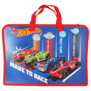 Папка для тетрадей Centrum Hot Wheels а4 с ручками на молнии пластик 88734