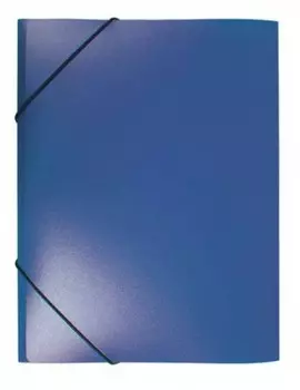 Папка на резинке бюрократ голубой 79418