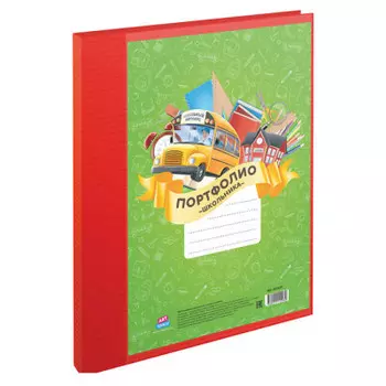 Папка-портфолио артспейс на 2 кольцах для школьника 10 файлов пластиковая а4 243659