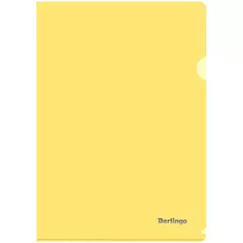 Папка-уголок Berlingo а4 180мкм прозрачная желтая 130548