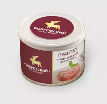Паштет бобровский 190 г французский ту ж/б