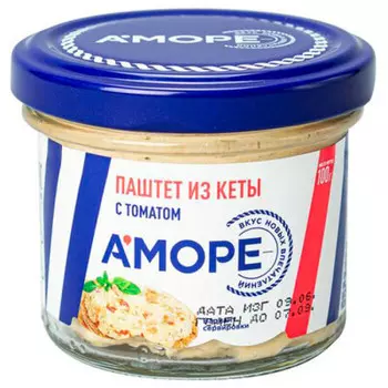 Паштет из кеты с томатом г/к 100 г аморе