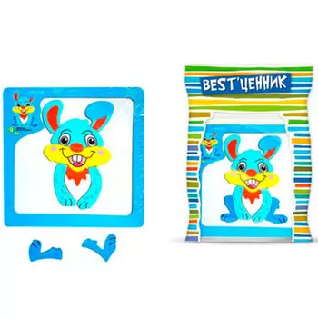 Пазл деревянный с+с тойс 9 эл зайка 55305