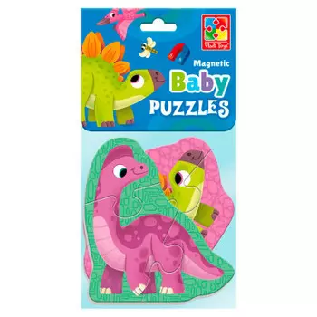 Пазл магнитный влади тойз 2 картинки 7 эл динозаврики vt3208-21