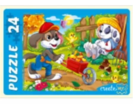 Пазл макси рыжий кот 24эл забавные щенки пу24-0611