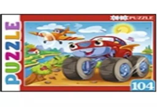 Пазл рыжий кот 104эл суперджип и самолет па-4537