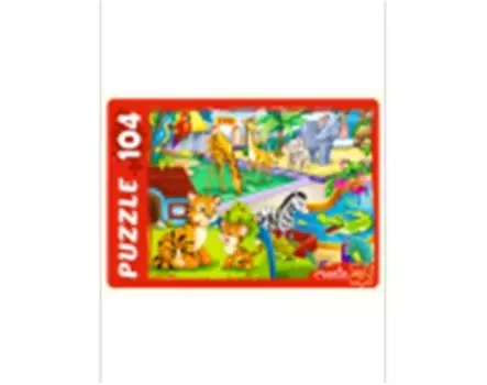 Пазл рыжий кот 104эл веселый зоопарк пу104-0470