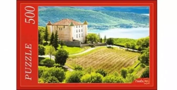 Пазл рыжий кот 500эл франция замок у озера сент-круа рк500-7833