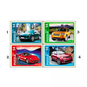 Пазл рыжий кот 54эл машины п54-7990