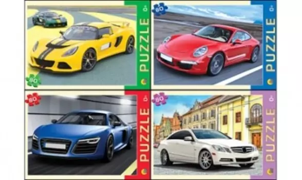 Пазл рыжий кот 80эл автомобили п80-8283