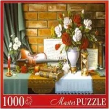 Пазлы 1000 элементов цветы и скрипка