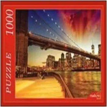 Пазлы 1000 элементов ночной бруклинский мост