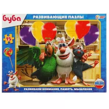 Пазлы 15 деталей умные игры буба в рамке 308418