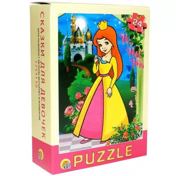 Пазлы 24 элемента сказки д/девочек п24-6324