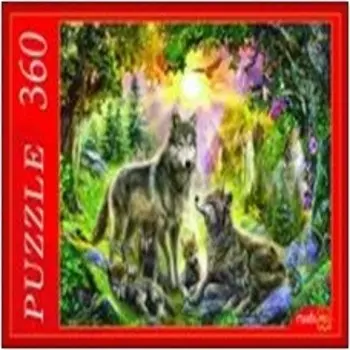 Пазлы 360 элементов волки и волчата