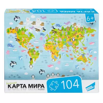Пазлы дрим мейкерс 104 эл карта мира ri1003