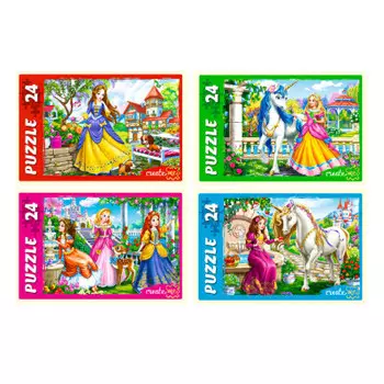 Пазлы рыжий кот 24 эл волшебный мир принцесс п24-0621