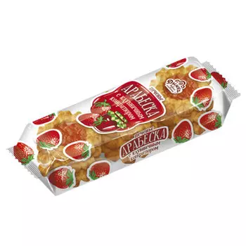 Печенье арабеска 200г с клубничным конфитюром дымка