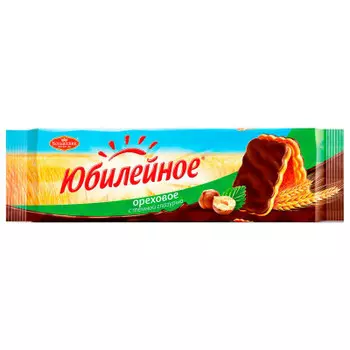 Печенье Юбилейное 116г ореховое с глазурью МДЛЗ