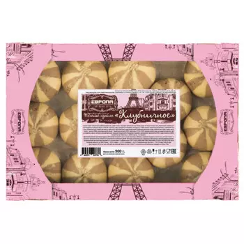 Печенье клубничное 900г мон шарне