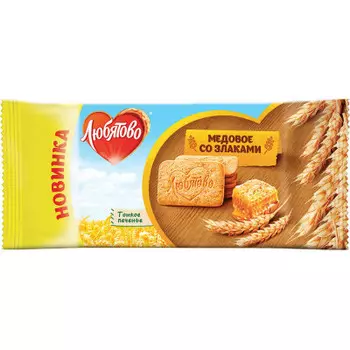 Печенье медовое со злаками 114 г любятово