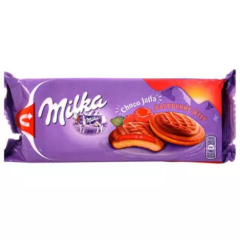 Печенье Milka 147г с малиной мондэлисс