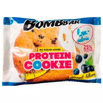 Печенье низкокалорийное протеиновое Bombbar 40гр смородина-черника