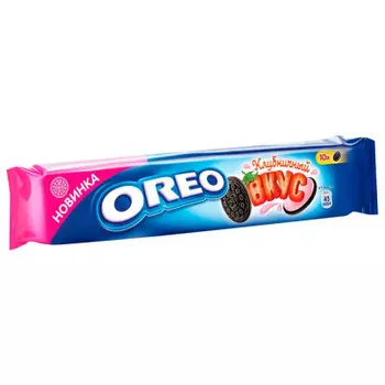Печенье орэо 95г с какао и начинкой со вкусом клубники мон'дэлис русь