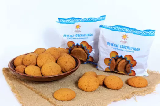 Печенье овсяночка с вареной сгущенкой 300 г орловский хлебокомбинат