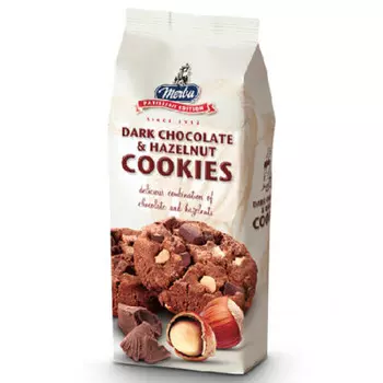 Печенье с горьким шоколадом и фундуком 200 г мерба