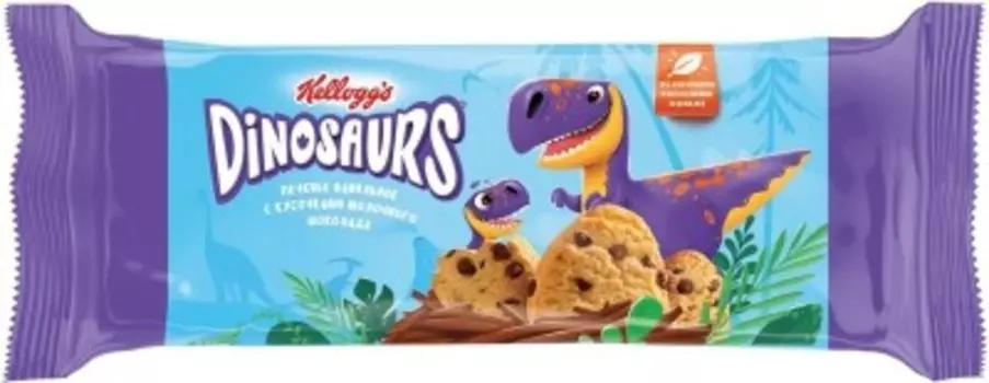Печенье сахарное в молочной глазури динозавры 127 г келлог
