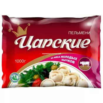 Пельмени добрый вкус царские 850г из мяса молодого бычка